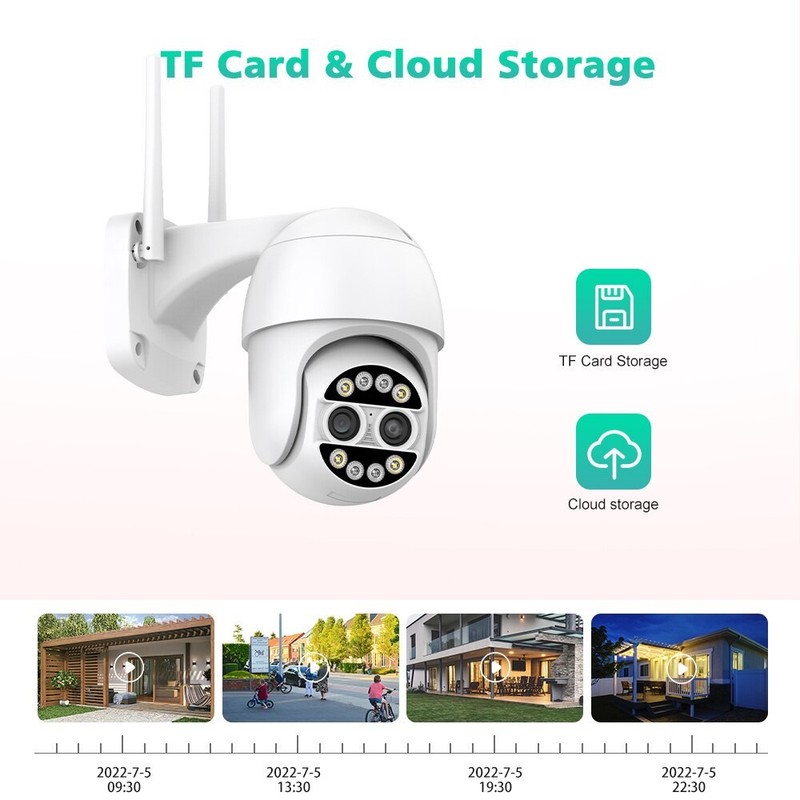 Dual Lens 4K 8MP 8X Digital Zoom WIFI Wireless AI Human Auto Tracking PTZ Camera gallery