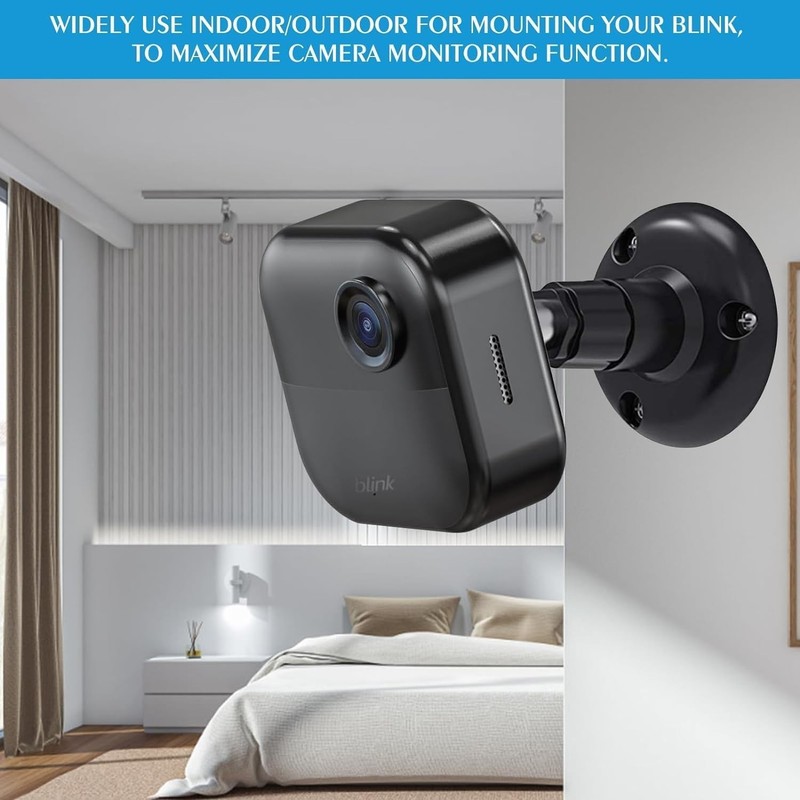 Black Wall Mount Bracket for Blink Outdoor Cameras with 360 Degree Adjustability gallery