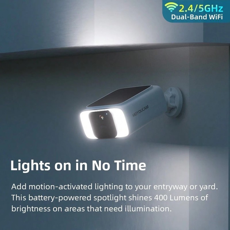 2K Solar Security Camera Wireless WiFi Color Night Vision 2 Way Audio IP65 gallery
