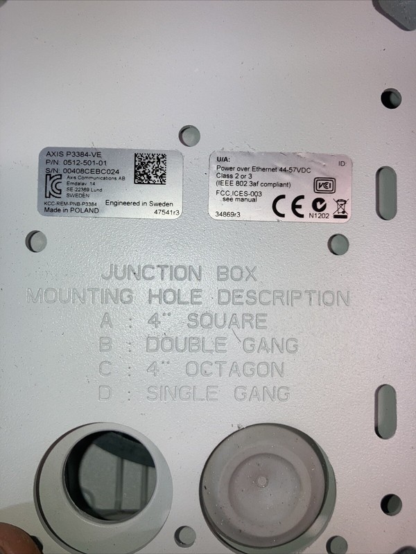 Axis P3384-VE Network White Dome Security Camera gallery