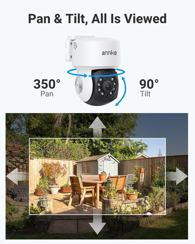 2Pack 1080P 2MP AHD CCTV Home Surveillance Dome Wired PT Camera with 350° Pan an gallery