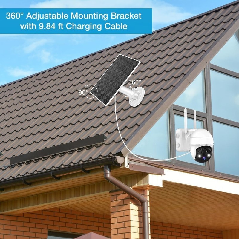 Solar Panel for Security Camera,5W USB Solar Panel for Cameras DC 5V,Camera S... gallery