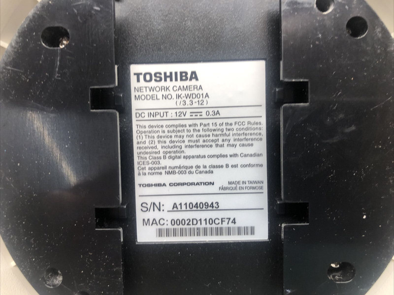 Lot of 10 TOSHIBA IK-WD01A Network Dome Cameras gallery