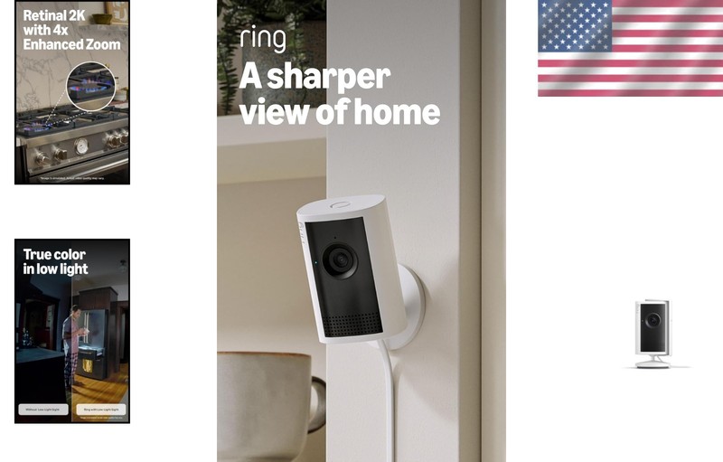 Indoor Cam Plus: Advanced Security Camera with 4x Zoom & Motion Alerts - White gallery