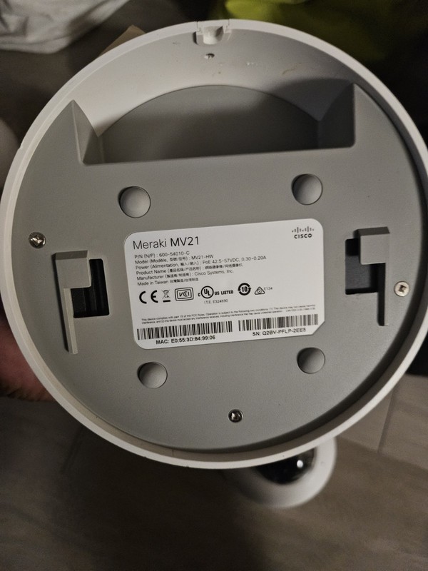 Bundle 14 - Cisco Meraki MV21 Indoor IP/Network Dome Security Camera, PoE, White gallery