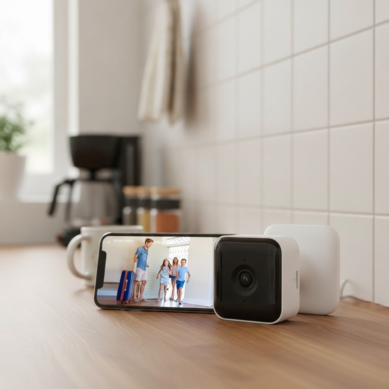 Smart 2K Indoor Security Camera – Motion Detection & 2-Way Audio for Home Safety