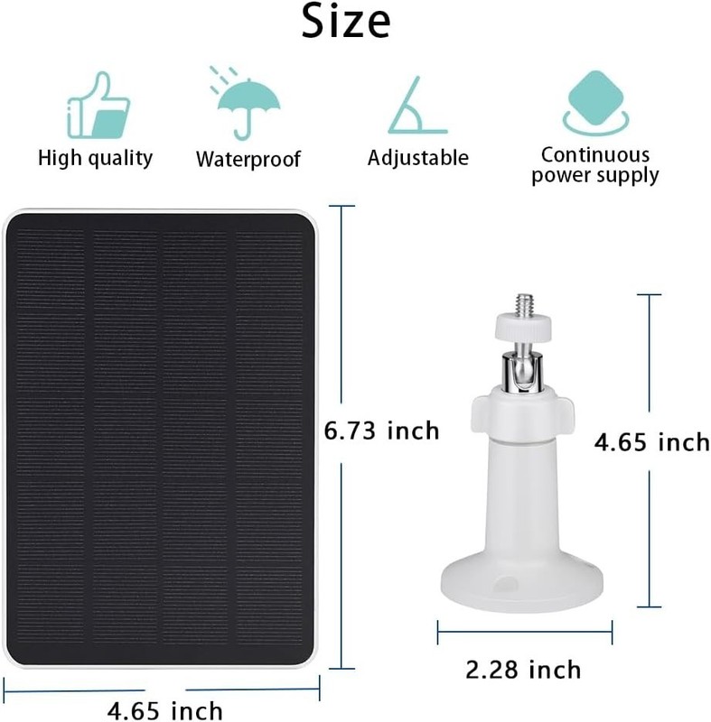 SimpliSafe Outdoor Camera Solar Panel - 4W 5V with 10ft Cable for Series 2 gallery