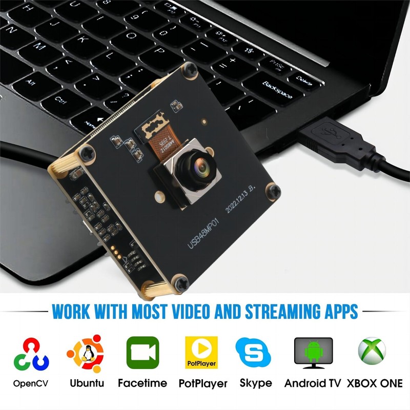 ELP 8K 48MP Fast AutoFocus Wide Angle UHD USB Camera Module with 100degree Lens gallery