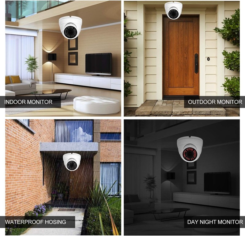 Outdoor Security Dome Camera 1080P, 36 IR-LEDs, Weatherproof gallery