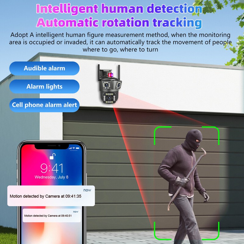 Camaras De Seguridad Para Exterior WIFI Inalambrica Con Vision Nocturna y Audio gallery