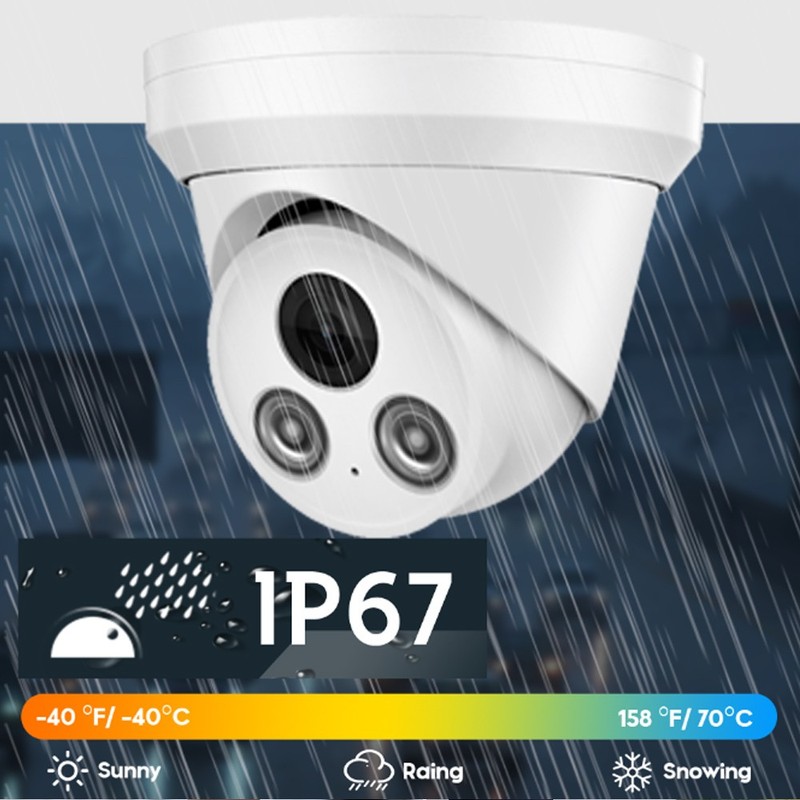 Vikylin 5MP IP Camera IR 30m Night Vision POE w/ MIC Security Outdoor IP67 H265+ gallery