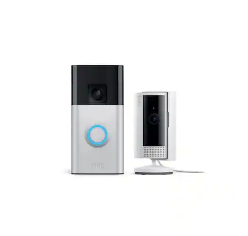Ring Starter Set with Battery Doorbell & Indoor Cam +RING CHIME WIFI"COMBO PACK" gallery