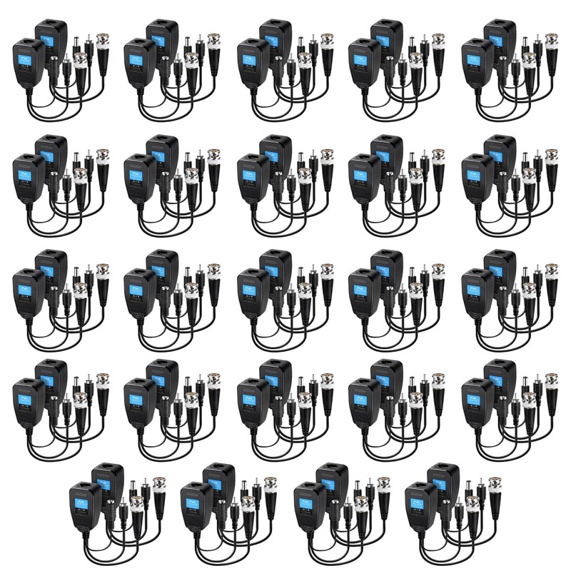 Passive Video Balun 24 Pairs Power Audio 24