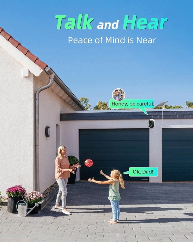 Weatherproof 2K Outdoor Camera, AI Motion Detection, 2 Pack gallery