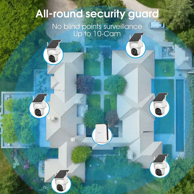 WiFi Camera Security 4MP System PTZ Outdoor Wireless Home 10CH NVR CCTV Audio gallery