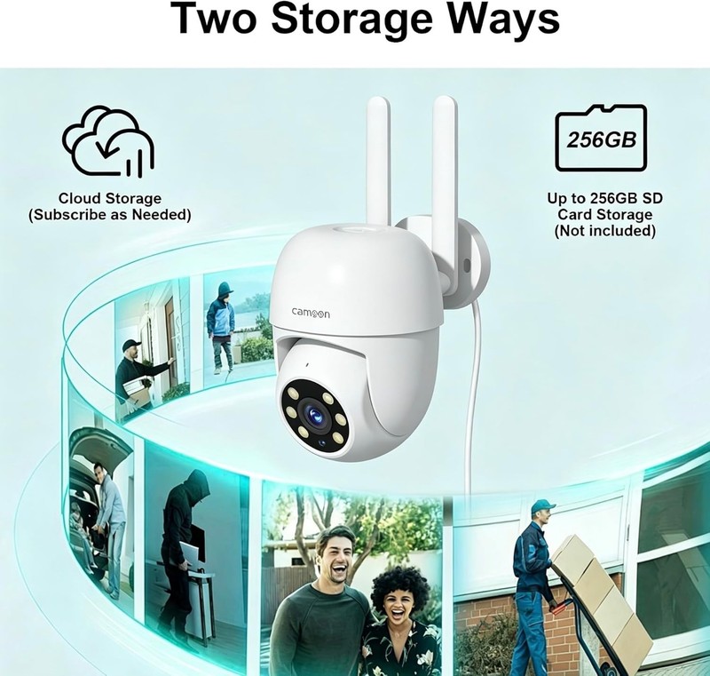 2Pack Outdoor WiFi Home Security Cameras|2.4/5GHz WiFi, Auto Tracking gallery