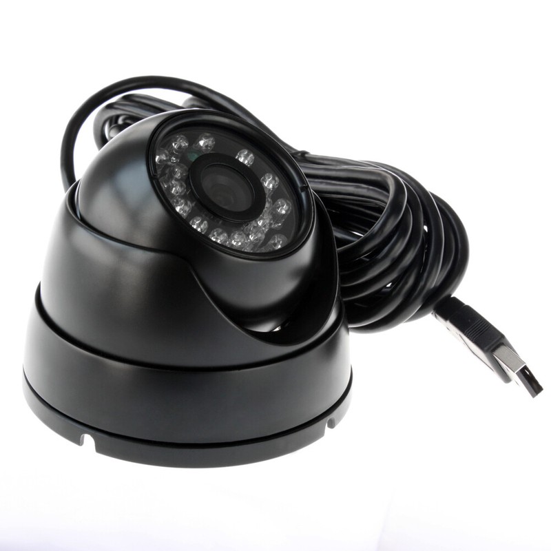 2.0MP USB Dome Camera w/ IR Leds 8MM Lens Metal Housing Day/Night Vision Webcam gallery