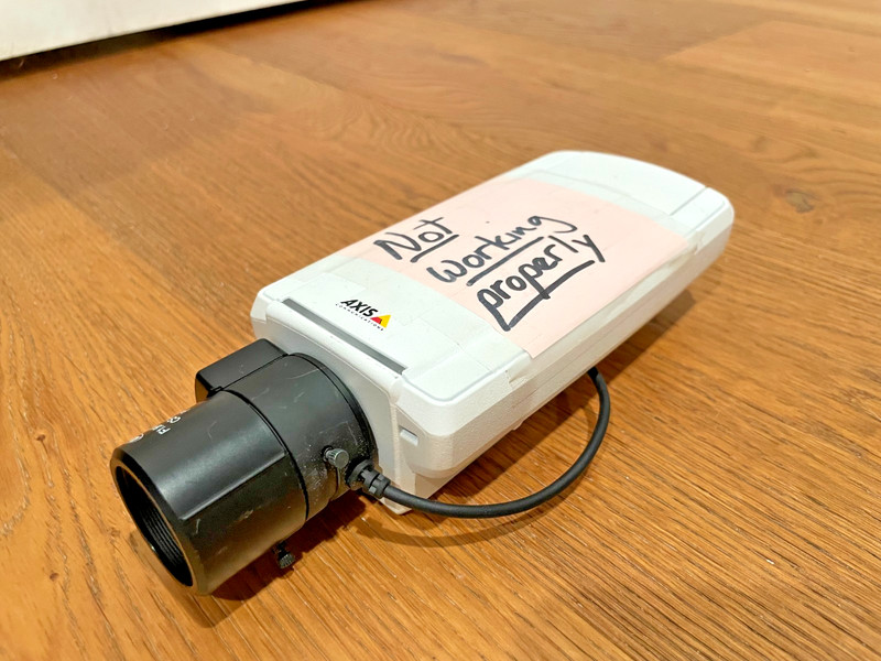 Axis P1346 Network Surveillance Security Camera FOR PARTS – BROKEN