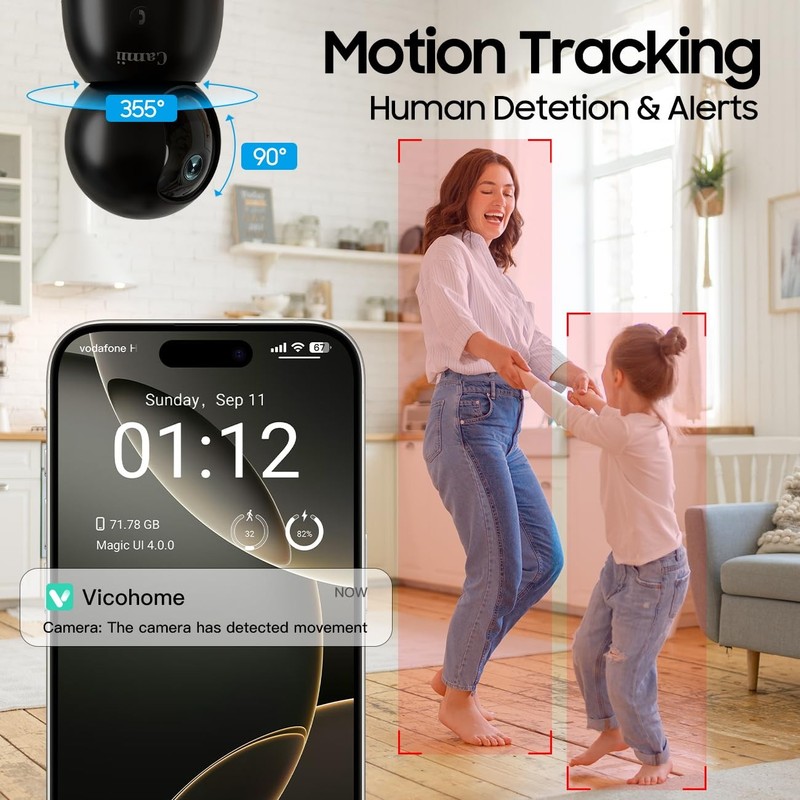 Camara De Seguridad Với Conexion Wifi Dual Y Audio De Dos Vias De Lujo gallery