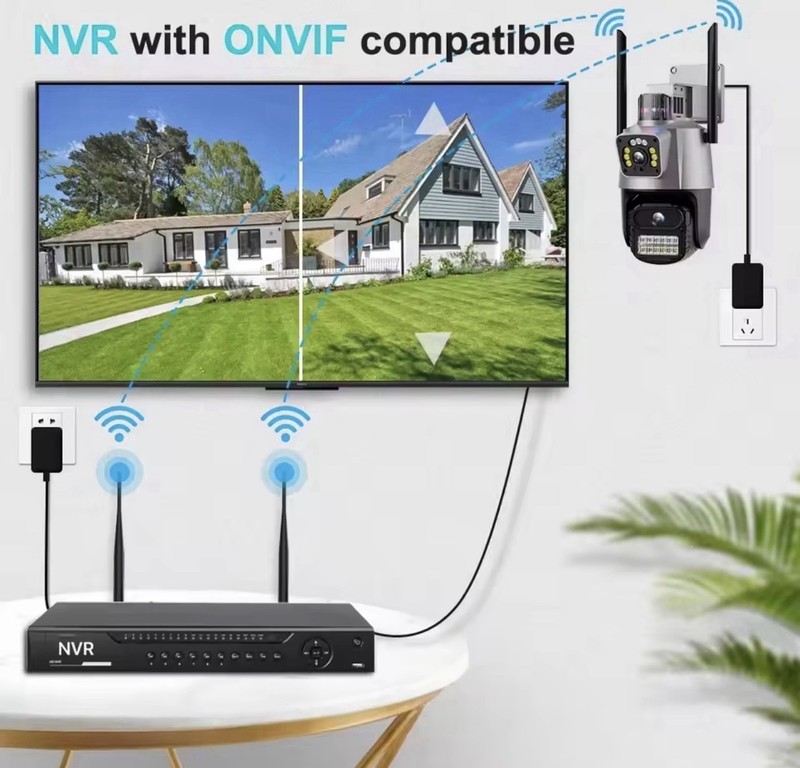 V380 PRO Dual-Lens 8MP 4K Wi-Fi Camera, Night Vision, Auto Tracking, ONVIF gallery
