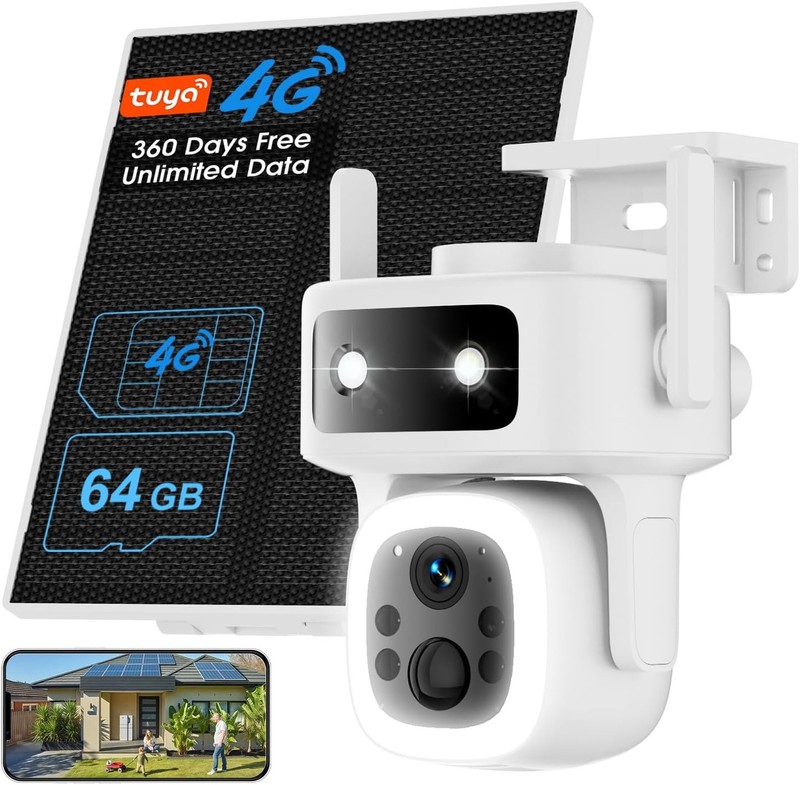 [1 YEAR NO MONTHLY FEES] Solar Powered No Wifi Camera Built-In 4G LTE SIM Card gallery