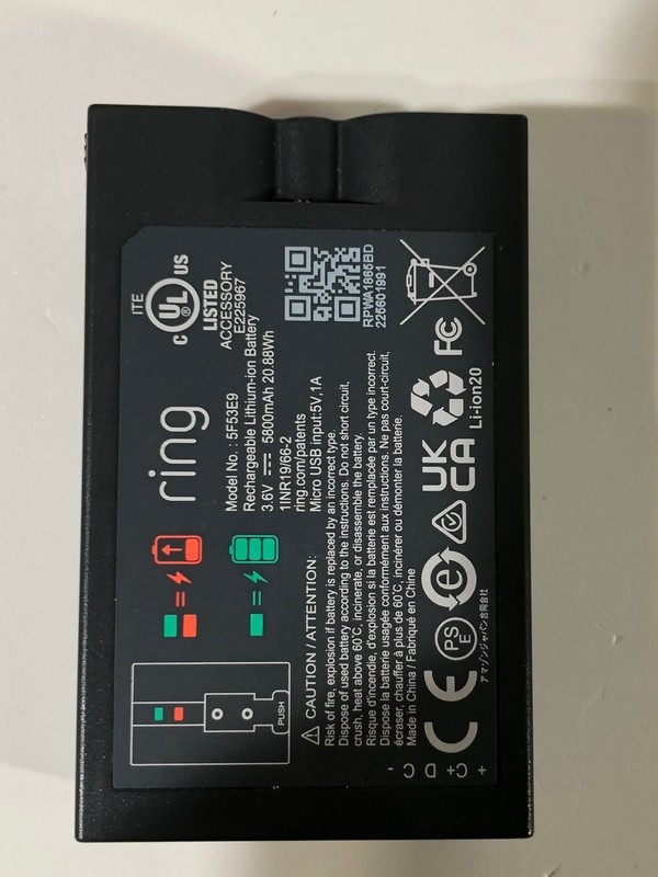 Ring 3rd Gen Model SUM7ES Single Camera With Battery Model SUM7ES Tested gallery