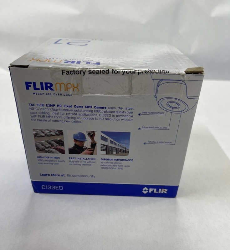 FLIR MPX Outdoor Camera eyeball C133ED 2.1MP 1080P HD 3.6mm 12v gallery