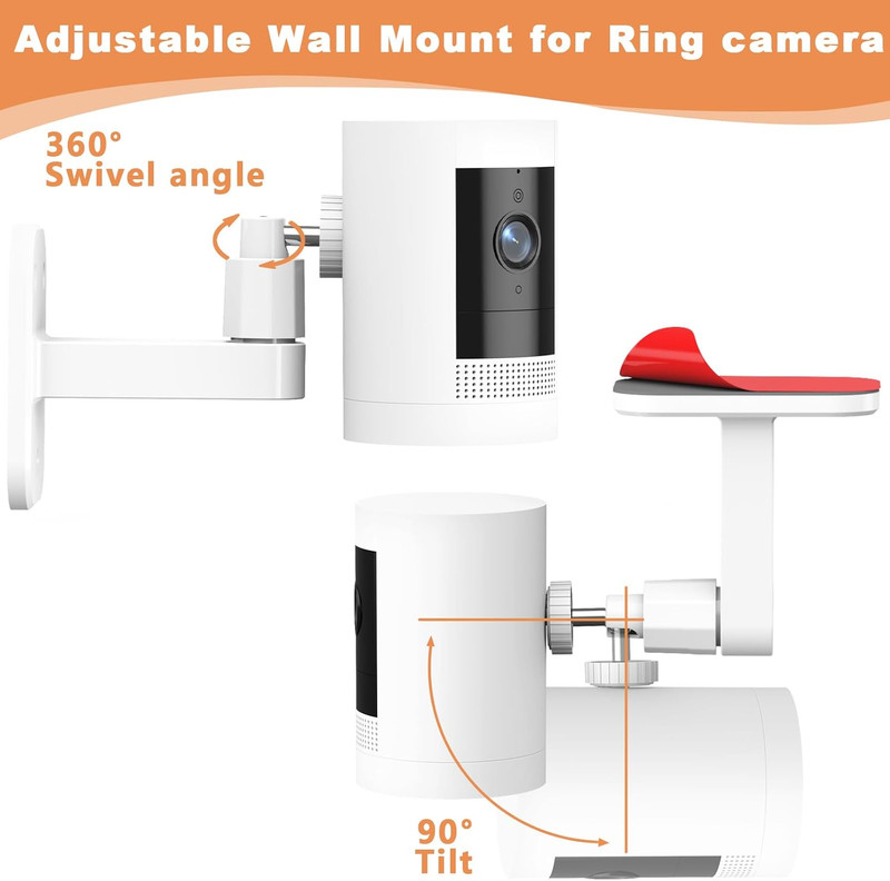 2Pack Ring Camera Wall Mount,Compatible with Ring Outdoor Cam Plus/Stick Up Cam gallery