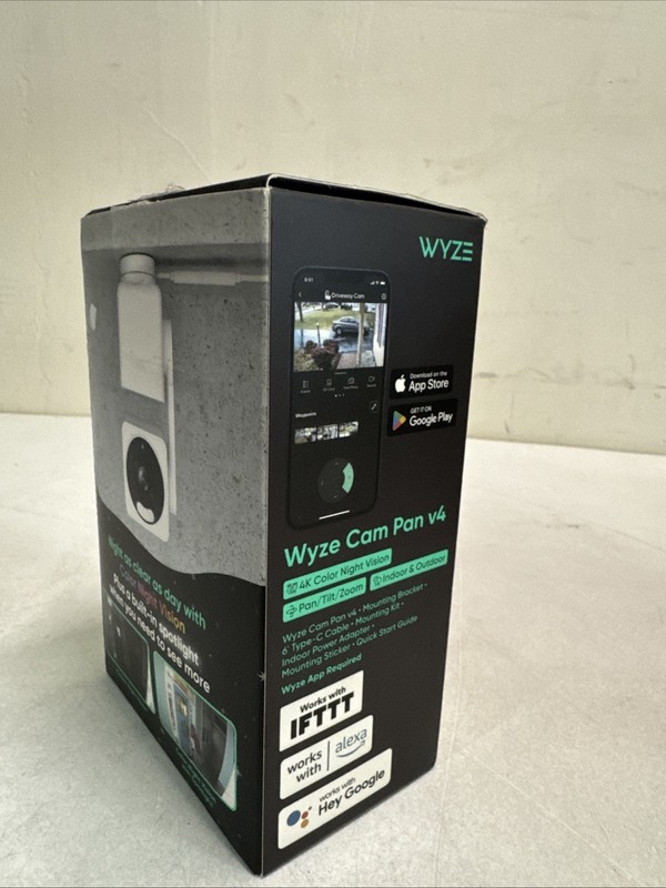 Wyze Cam Pan v4, 4K UHD Indoor/Outdoor, Plug-In, Pan/Tilt Security Camera White gallery