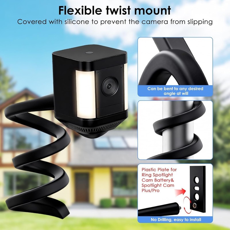 Secure Twist Mount for Ring Outdoor Cam - Easy Install, Weatherproof 2 Pack gallery