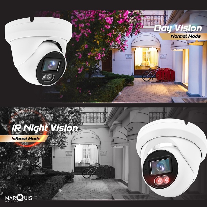 4MP PoE IP Turret Dome Camera with Microphone/Audio, IP Security Camera Outdo... gallery