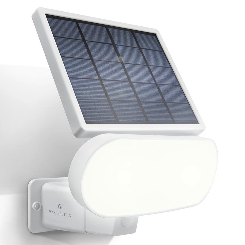 Wasserstein 2-in-1 Floodlight and Solar Panel Charger for Wyze Cam Outdoor-White