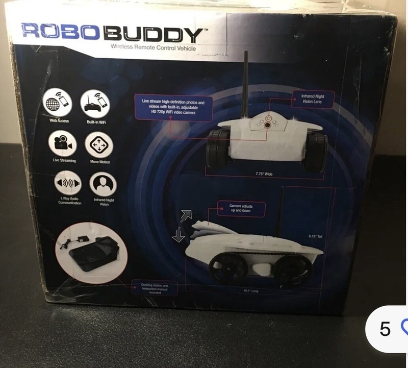 Swift Stream RoboBuddy Wireless Remote Control Vehicle Home Pet Baby Monitor NEW gallery