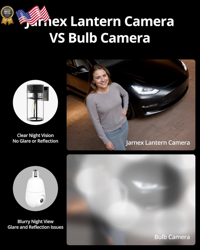 Outdoor Wall Lantern Light Camera, 2K Wi-Fi Security Cam with AI Human Detection gallery