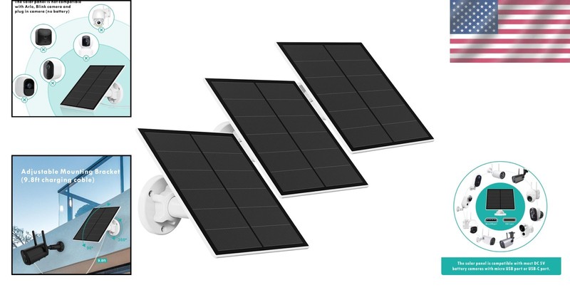 5W USB Solar Panel for Rechargeable Battery Camera gallery