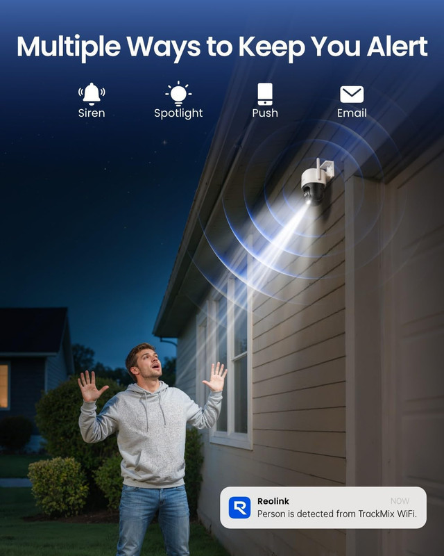 REOLINK 4K Wired Wifi Outdoor Security Camera, 8MP Dual Lens, 360 PTZ Camera, Au gallery