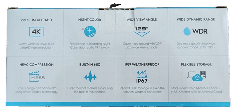 Amcrest 4K 8MP Smart PoE Outdoor Security Camera IP8M-2796EB-AI AI Night Color gallery