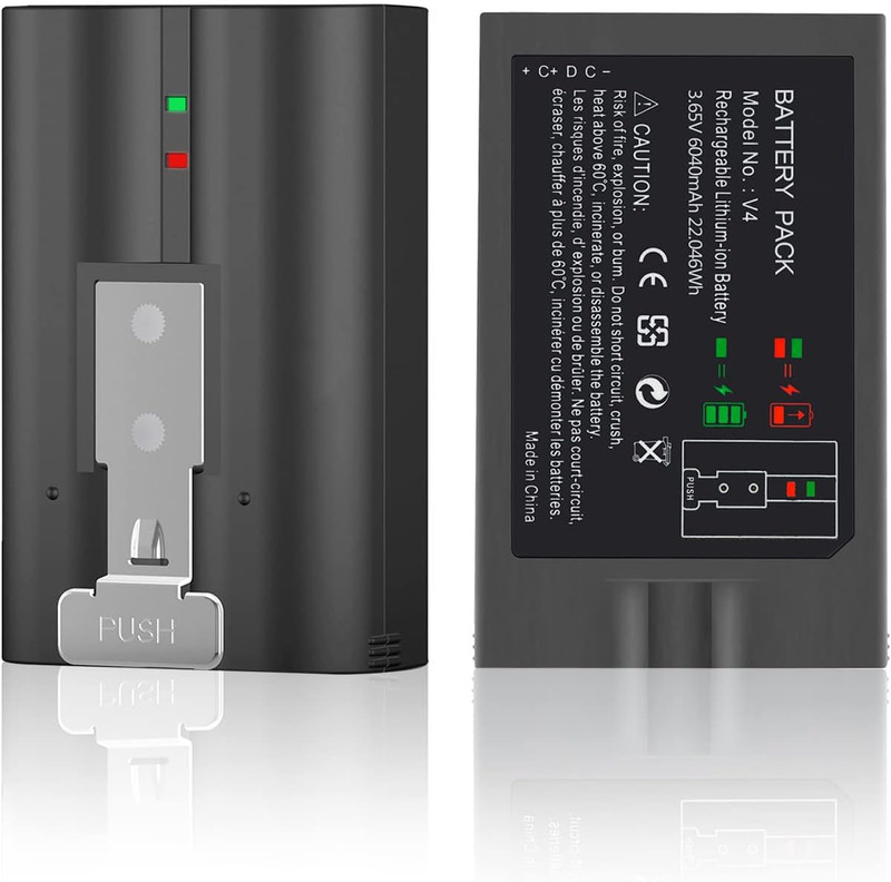 2-Pack 6040Mah Replacement Battery with Charger Station for Ring-Doorbell Camera gallery