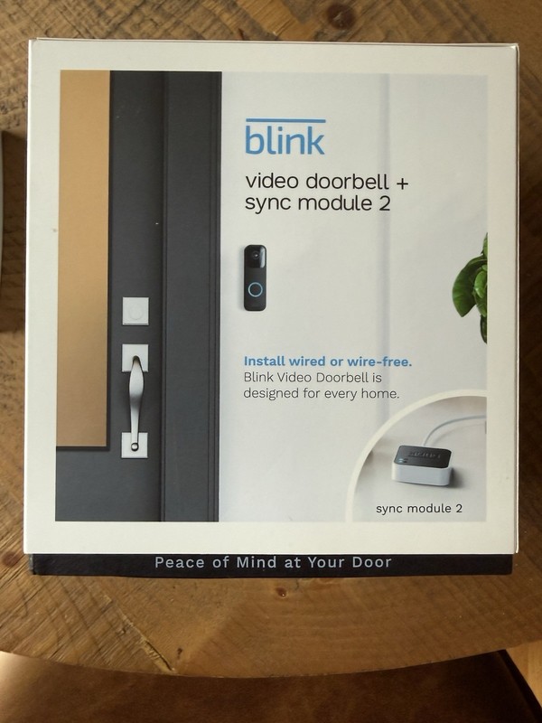Blink Smart WiFi Video Doorbell Wireless, Black with Sync Module 2 and Mini Cam gallery