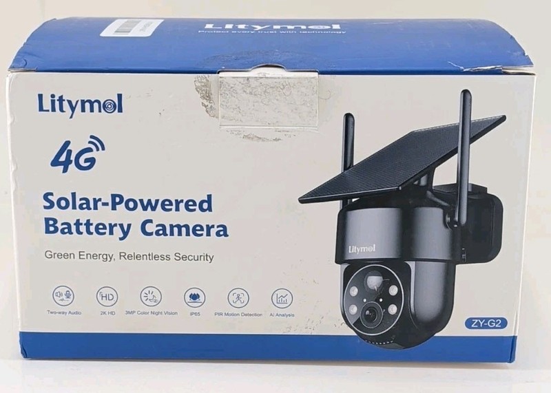 Litymol 4G LTE Solar Security Camera ZY-G2 2K HD Wireless Outdoor 360° PTZ IP65 gallery