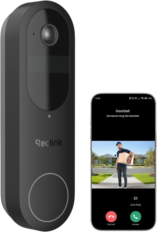 REOLINK Battery Powered 2K WiFi Video Doorbell Camera