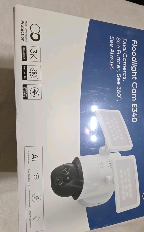 Eufy Floodlight Cam E340 Dual Cameras,see Further,see 360 See Always gallery