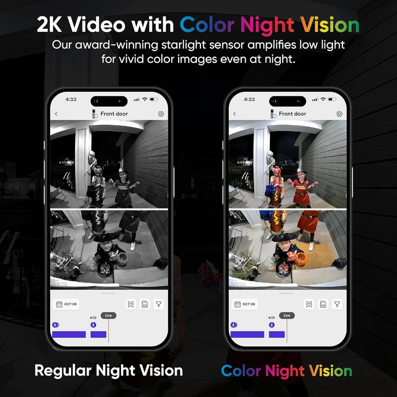 Wireless Duo Cam Video Doorbell (Chime Included), Battery Powered, 2K Full HD Vi gallery