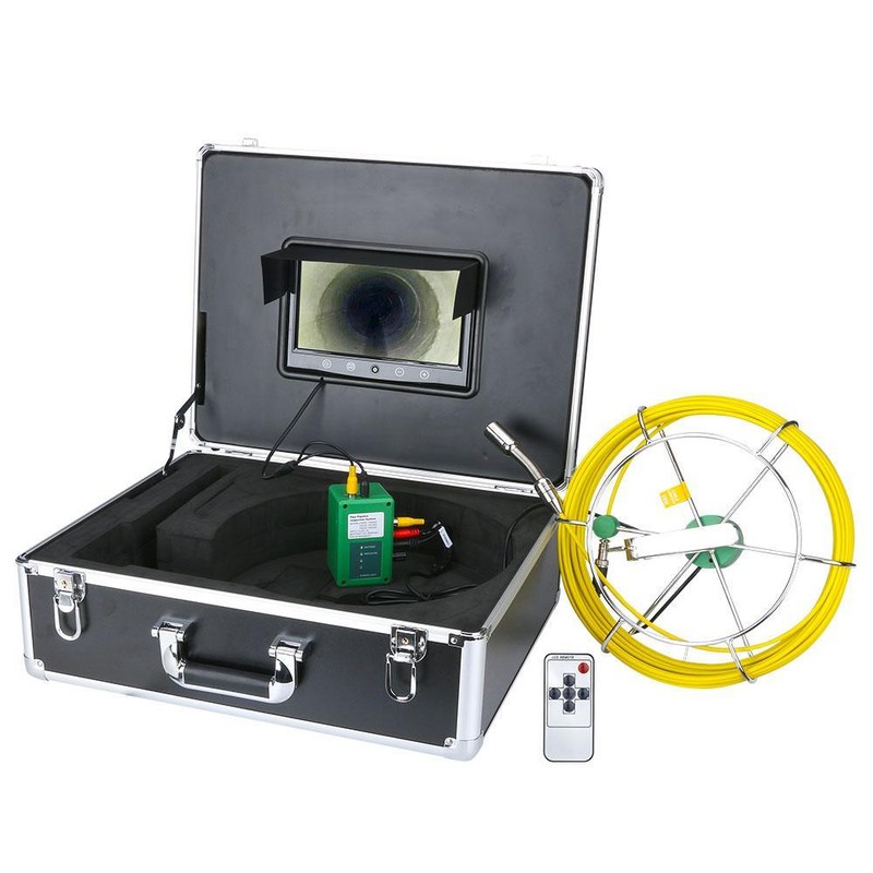 9"LCD 50M Pipe Inspection 1000 TVL Video Camera LED Waterproof Drain Pipe Sewer gallery