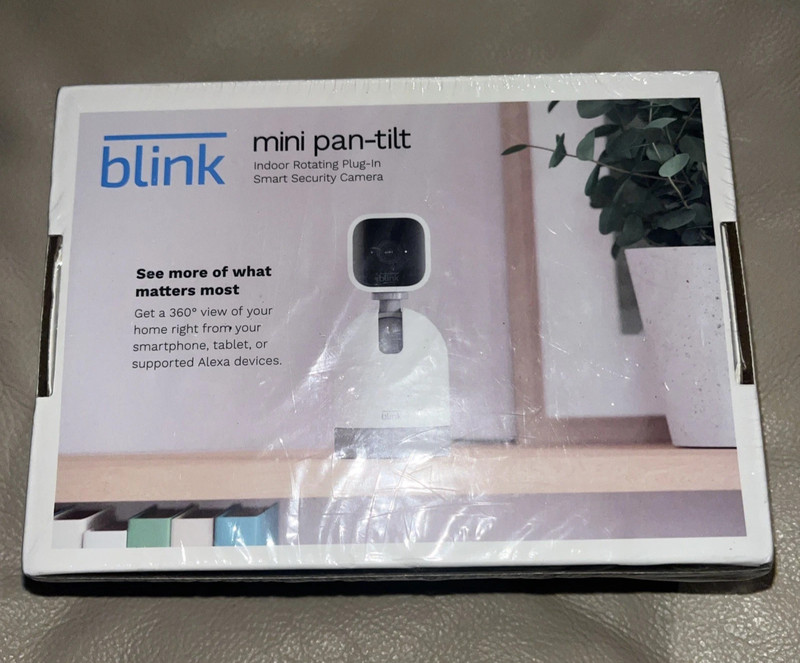 Blink Mini Pan-Tilt Camera Rotating Indoor Plug-in Smart Security Camera White gallery