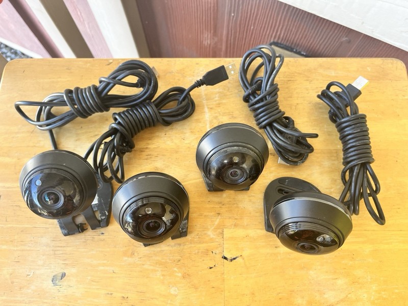 Lot Of 4 Samsung SmartCam HD Plus 1080p Wi-Fi IP Monitoring Cameras SNH-V6414BN gallery
