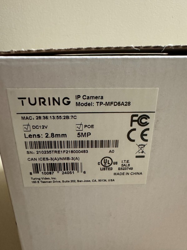 TURING TP-MFD5A28 IP DOME CAMERA gallery