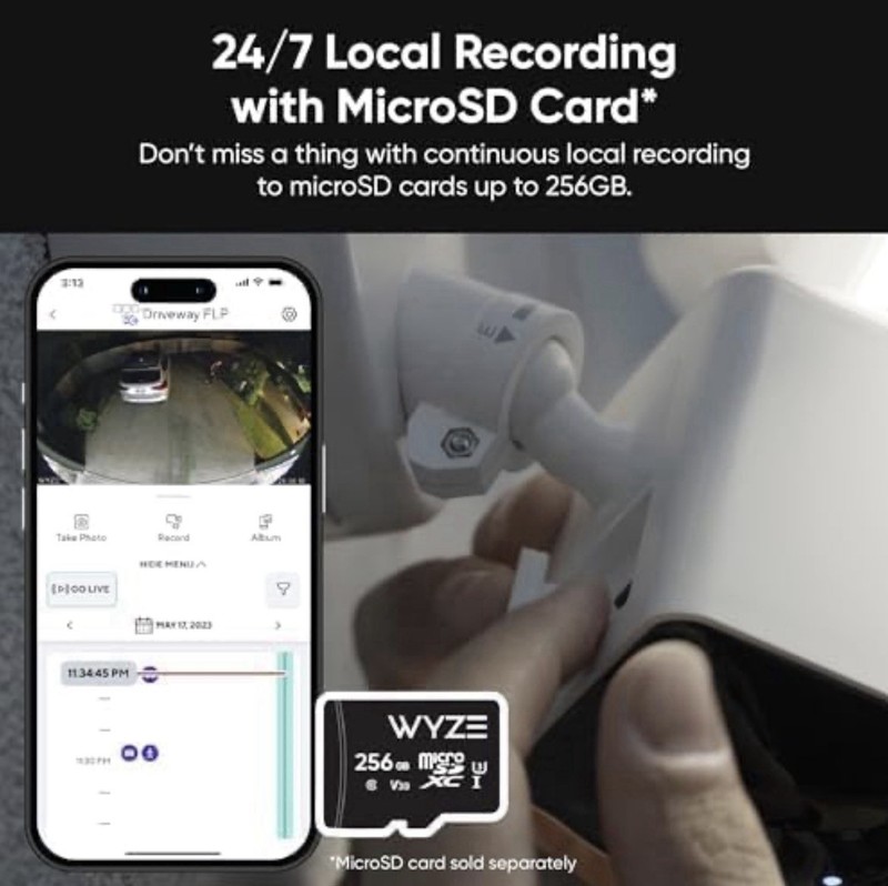 Wyze Cam Floodlight Pro 3000 Lumen LEDs 180° Wide View 2K HD Outdoor Wired gallery