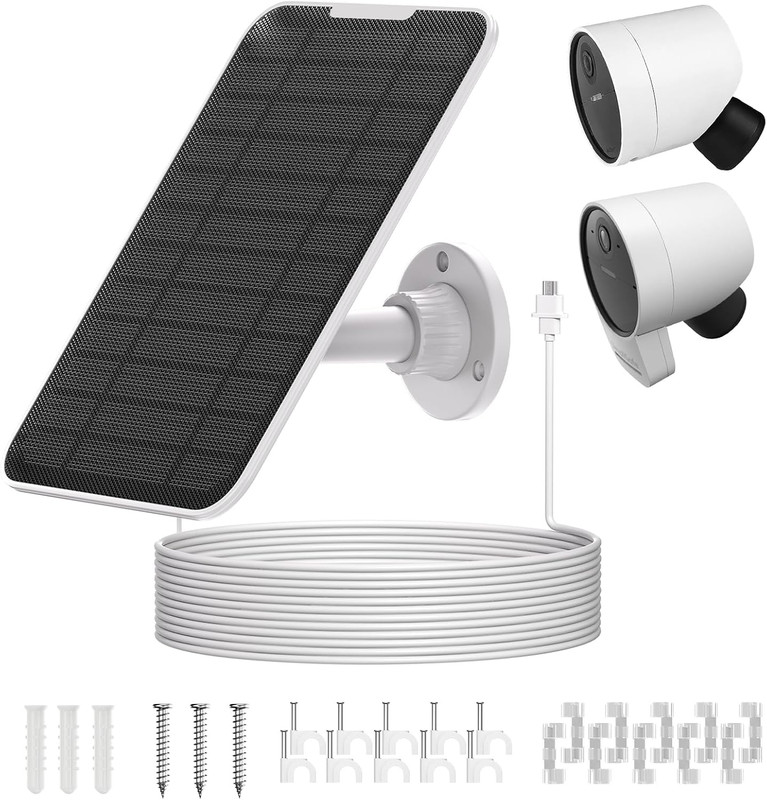 4W Solar Panel Compatible with Simplisafe Outdoor Security Camera and Series 2,