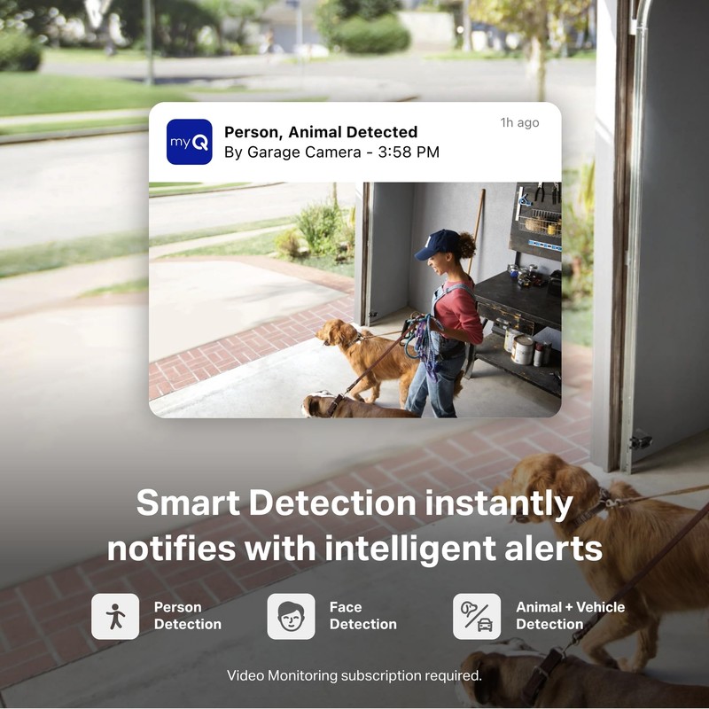 myQ Smart Garage Camera – 1080p HD Night Vision Motion Alerts & Two-Way Audio gallery